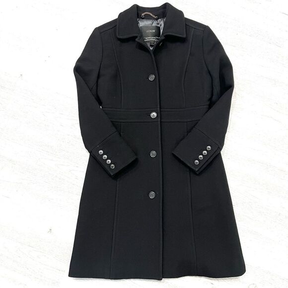 J Crew lady day topcoat in Italian double-cloth wool blend Size 4 Petite - Picture 1 of 8